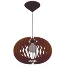 Luminária Teto Tipo Pendente Urano Mdf - Completa - Cor: Marr