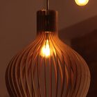 Luminária Teto Tipo Pendente Vegas Mdf  Completa - Mdf Cru