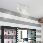 Luminária Teto Trilho 2 Spots Direcionáveis Luxo Branco 1272