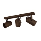 Luminária Teto Trilho 3 Spots Direcionáveis Luxo Marrom 1273