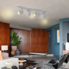 Luminária Teto Trilho 4 Spots Direcionáveis Branco 59cm