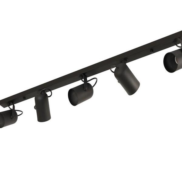 Luminária Teto Trilho 5 Spots Direcionáveis Preto 1275