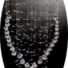 Luminaria Torre Formato Espiral Duplo De Cristal K9 Plafon 1,