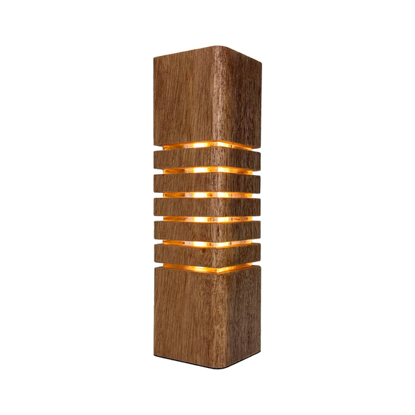 Luminária Tower 6 - Marrom - Cabo Preto - 220v - Branco Quent