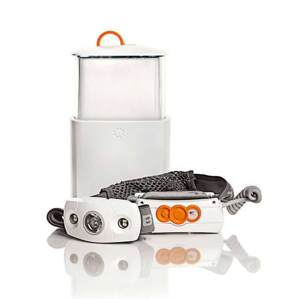 Luminária Transportável Que Se Transforma Em Lâmpada De Cabeç