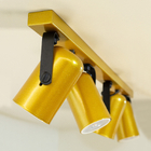 Luminária Trilho Teto 4 Spots Direcionáveis Sala Dourado