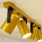 Luminária Trilho Teto 4 Spots Direcionáveis Sala Dourado
