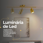 Luminária Tripla Led Spot P/ Teto Gu10 Gold Luxo Iluminação