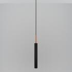 Luminária Tubo Pendente Teto Cozinha Mesa Preto Cobre 40cm +