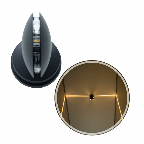 Luminária Tulum Preta Led 10w 3000k 800lm Ip54 Gmh St2918