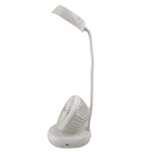 Luminaria Ventilador Flexivel 2 Em 1 Led Abajur Mesa Sem Fio