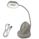 Luminaria Ventilador Flexivel 2 Em 1 Led Abajur Mesa Sem Fio