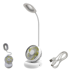 Luminaria Ventilador Flexivel Ajustavel Led 2 Em 1 Abajur De