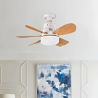 Luminária Ventilador Teto Com Controle Remoto - 5 Pétalas