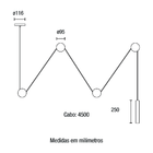 Luminária Vices Blumenau Preto Liso