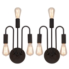 Luminária Vintage Spider Preto Kit Com 2