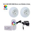 Luminárias Refletor Kit 2led Rgb 14w 95cm + Módulo E Fonte