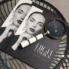 Lupa De Aumento Decorativa Dourada Com Cabo Bege E Preto 23 5