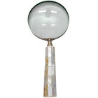 Lupa De Aumento Decorativa Estilo Madrepérola 24cm