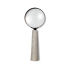 Lupa De Aumento Decorativa Preta Cabo Em Poliresina 19cm 1636