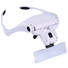 Lupa De Cabeça Óculos 5 Lentes E Luz Led