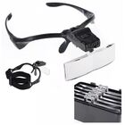 Lupa De Cabeça Profissional Óculos Leitura 2 Leds 5 Lentes Au