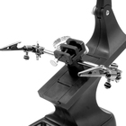 Lupa De Mesa  Bancada Com Garras E Iluminação Led Usb Preto