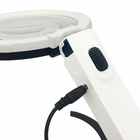 Lupa De Mesa Bancada 10 Led Suporte Articulável Aumento 2x E