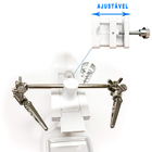 Lupa De Mesa Bancada Com Garras E Iluminação Led Usb Branco