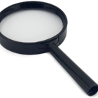 Lupa Lente Aumento Zoom De Mão 75mm Lente De Vidro Corpo Em P