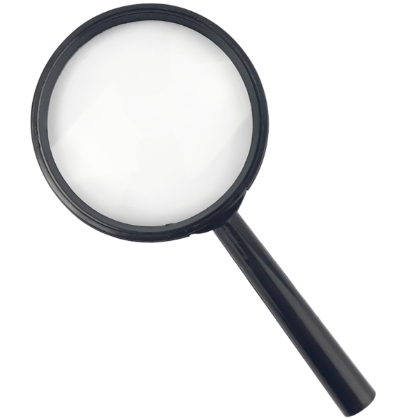 Lupa Lente Aumento Zoom De Mão 75mm Lente De Vidro Corpo Em P