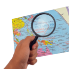 Lupa Lente Aumento Zoom De Mão 75mm Lente De Vidro Corpo Em P