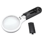 Lupa Mão Profissional Luz 3 Leds Magnificação 45x22mm 3x75mm