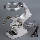 Lupa Para Solda Suporte Placa Celular Led Zoom Garra De Jacare