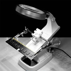 Lupa Solda Suporte Garra Lente Led Aumenta A Visao Placa Repa