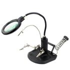 Lupa Suporte Com Garras 2 Lentes 16 Leds Articulado Aumento V