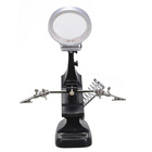 Lupa Suporte Garra Estaçao Solda Lente Aumento Led Placa Repa