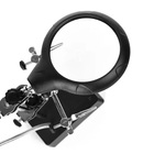 Lupa Suporte Mesa Estaçao Solda 3 Lentes 5 Leds Placa Garra S