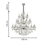 Lustre 21 Lâmpadas E14 Transparente Maria Thereza Hevvy