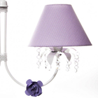 Lustre 2l Primavera Cristais 2 Flores P Lilás Quarto Bebê Inf