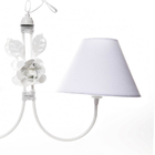 Lustre 2l Simples 2 Flores G Branco Quarto Bebê Infantil