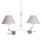 Lustre 2l Simples 2 Flores G Lilás Quarto Bebê Infantil