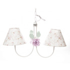 Lustre 2l Simples 2 Flores G Rosa Quarto Bebê Infantil