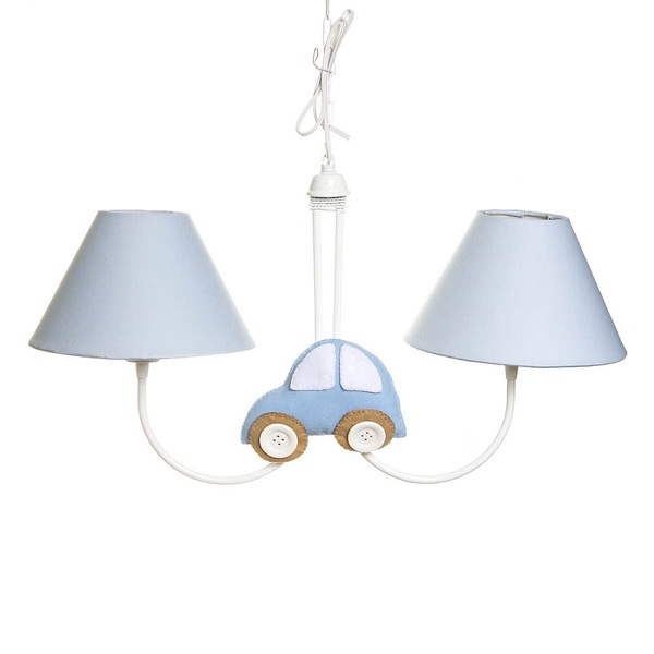 Lustre 2l Simples Com 2 Carrinhos Quarto Bebê Infantil