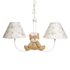 Lustre 2l Simples Com 2 Ursas Princesas Quarto Bebê Infantil