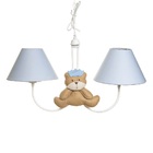 Lustre 2l Simples Com 2 Ursos Príncipes Quarto Bebê Infantil