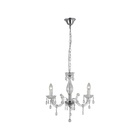 Lustre 3 Lâmpadas Acrílico Incolor Treviso LLUM Bronzearte