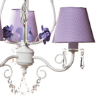 Lustre 3l Garden Lilás Quarto Bebê Infantil