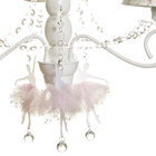 Lustre 3l Haste Madeira E Bailarinas Rosa Quarto Bebê Infantil