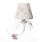 Lustre 3l Primavera Cristais 3 Flores P Rosa Quarto Bebê Infa